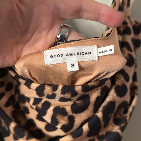 Good American Satin Leopard Ruched Dress - Picture 5 of 8